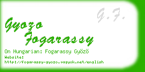 gyozo fogarassy business card